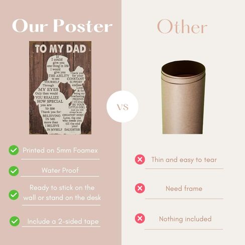 To My Dad Fathers Day Plaque, Best Dad Ever Gifts, Happy Birthday Dad, Dad Birthday Gifts From Daughter, Cool Gifts Dad, Cool Dad Birthday Gifts. in Saudi Arabia