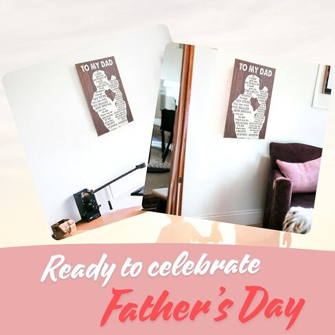 To My Dad Fathers Day Plaque, Best Dad Ever Gifts, Happy Birthday Dad, Dad Birthday Gifts From Daughter, Cool Gifts Dad, Cool Dad Birthday Gifts. in Saudi Arabia