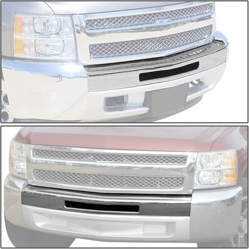 المصد الأمامي DNA MOTORING متوافق مع 07-13 Silverado 1500، مع فتحة مدخل الهواء الأمامي، كروم، BUMP-F-CS07-FB-02-CH in Saudi Arabia