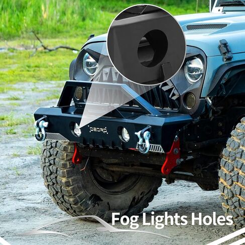 OEDRO Stubby Front Bumper Compatible with 2007-2018 Jeep Wrangler JK & JKU Unlimited, Off Road Bumper w/Fog Light Hole & D-Rings & Winch Plate in Saudi Arabia