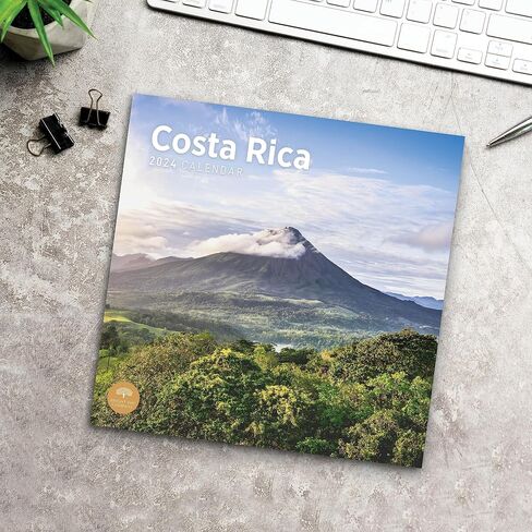 2024 Costa Rica Monthly Wall Calendar by Bright Day, 12 x 12 Inch Paradise Destination in Saudi Arabia