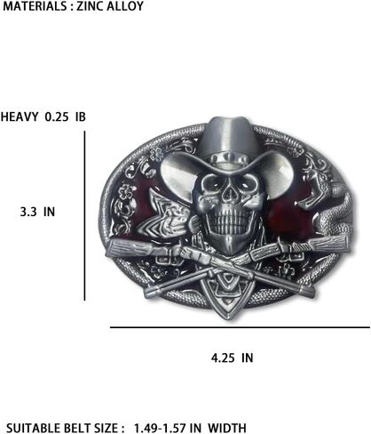 إبزيم حزام جمجمة على الطراز الغربي - أحزمة رعاة البقر للرجال والنساء، مثالية لإضافة لمسة جريئة إلى ملابسك in Kuwait