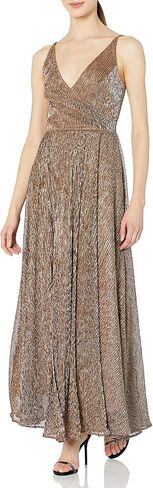 Dress the Population Women's Valentina Sleeveless Surplice Wrap Long Gown in Kuwait