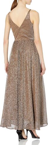 Dress the Population Women's Valentina Sleeveless Surplice Wrap Long Gown in Kuwait