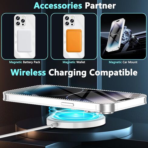 حافظة YWXTW لامعة بالكامل لهاتف iPhone 14 Pro Max، [واقي شاشة مدمج + واقي عدسة الكاميرا] غطاء ممتص الصدمات الصلب المصنوع من حجر الراين الماسي اللامع 14 Pro Max للنساء والفتيات (أسود) in Kuwait