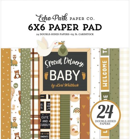 حزمة مجموعة ورق Echo Park: حزمة ورق صلبة مقاس 12 × 12 بوصة خاصة بالأطفال + حزمة ورق مزدوجة الجوانب مقاس 6 × 6 بوصة خاصة بالأطفال in Saudi Arabia