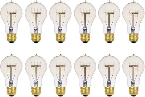 Globe Electric 80151 40W Vintage Edison Mini Tube Clear Glass Dimmable Incandescent Light Bulb 4-Pack, E12 Base, 210 Lumens, Edison Bulbs, Vintage Light Bulbs, E12 Light Bulb, Home Improvement in Kuwait