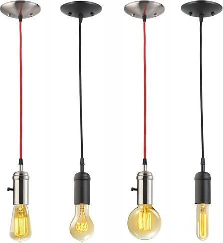 Globe Electric 80151 40W Vintage Edison Mini Tube Clear Glass Dimmable Incandescent Light Bulb 4-Pack, E12 Base, 210 Lumens, Edison Bulbs, Vintage Light Bulbs, E12 Light Bulb, Home Improvement in Kuwait