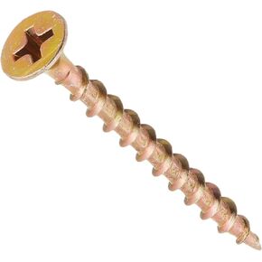 47678 6-Inch x 1-5/8-Inch All Purpose Wood Screw with Phillips Drive,yellow