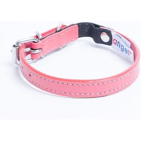 طوق القطط من الجلد الطبيعي الآمن على جبال الألب | طوق مطاطي قابل للانفصال مصنوع يدويًا | خفيفة الوزن وقوية | مثالية للقطط الصغيرة التي تتغذى بشكل جيد | مستلزمات الحيوانات الأليفة آنجل (10 بوصة × 1/2 بوصة، وردي علكة) in Kuwait