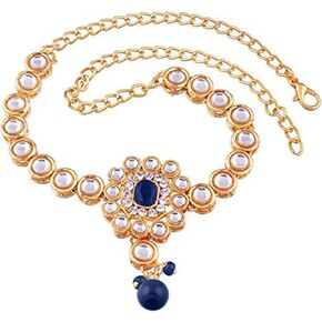 I Jewels 18k Gold Plated Stone & Kundan Studded Bajuband/Vanki/Armlet/Bajubandh for Women (PB05BI) (Pack of 1)