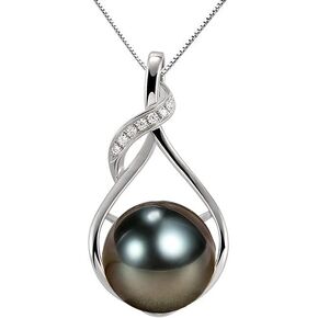 Gifts for Women-Tahitian-Black-Pearl-Necklace-Black-Pearl-Earrings Gift for Wife Wedding Birthday Anniversary-Mom Girlfriend Her