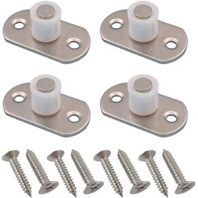 4 Piece Sliding Barn Door Nylon Guide Wheel, Floor Guide Roller Bracket Roller Guide for Furniture Hardware, Moving Doors, Glass Sliding Doors and Aluminium Doors.