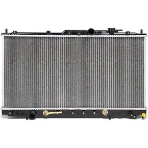 DNA Motoring OEM-RA-2448 OE Style Bolt-On 1-Row Aluminum Core Radiator Compatible with 02-07 Mitsubishi Lancer 2.0 2.4, 27-1/16" W X 14-3/4" H X 5/8" D, 1-3/8" Inlet, 1-3/8" Outlet