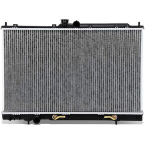 DNA Motoring OEM-RA-2448 OE Style Bolt-On 1-Row Aluminum Core Radiator Compatible with 02-07 Mitsubishi Lancer 2.0 2.4, 27-1/16" W X 14-3/4" H X 5/8" D, 1-3/8" Inlet, 1-3/8" Outlet