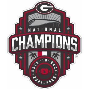 Georgia Bulldogs 2022 National Championship 4" Decal Dawgs in Kuwait