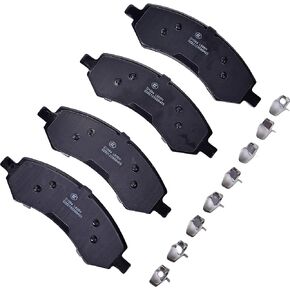Ceramic Front Disc Brake Pad Set (EHT1084H) Compatible with 2007-2019 CHRYSLER ASPEN DODGE DAKOTA/DURANGO/RAM 1500 MITSU-BISHI RAIDER RAM 1500/1500 CLASSIC/DAKOTA