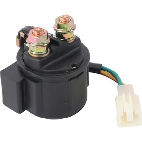 DTL Starter Solenoid Relay for Chinese Made 4-Stroke GY6 Engine 50cc 150cc 200cc 250cc ATV Dirt Bikes Scooters Go Kart Dne Buggys Quad 4 Wheelers Pit Bike Moped Roketa SSR Tao tao Sunl Male Plug