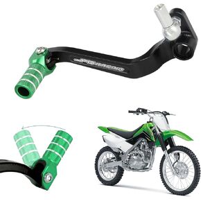 JFG RACING Motorcycle Gear Shifter Shift Lever Folding Tip CNC for KLX140 KLX140L 2008-2023 KLX140G 2017-2023 Green