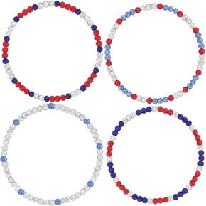4 PCS Baseball Ice Necklace for Men Baseball Lovers - Baseball Beaded Necklace - Bling Baseball Necklace - Athlete Inspired Rhinestone Necklace Avaliable in 18in/20in/22in