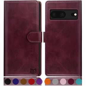 SUANPOT for Google Pixel 7 5G Wallet case with RFID Blocking Credit Card Holder,Flip Book PU Leather Protective Cover Women Men for Pixel 7 Phone case Black