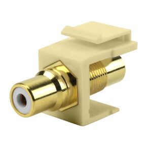 RCA to RCA Keystone Jack w/ 8 Color Bands (Ivory)
