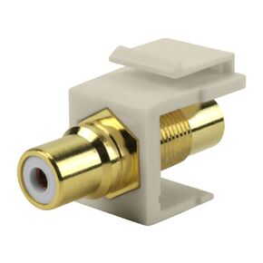 RCA to RCA Keystone Jack w/ 8 Color Bands (Ivory)