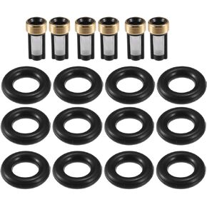 Fuel Injector Seal O Ring - Car O-Ring Rebuild Repair Kit - for BMW 325Ci 2001-2006 NBR Rubber Black - 6 Sets