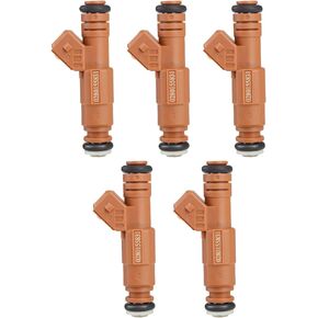 5Pcs Fuel Injectors ANGLEWIDE FJ669 Fuel Injectors Set fit for 2006-2009 for Volvo for C70 2.5L, 2001-2003 2005-2009 for Volvo for S60 2.4L, 2003-2007 for Volvo for XC70 2.5L, 4 Holes