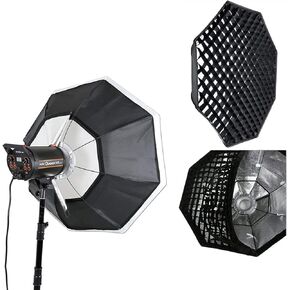 Godox Octagon Softbox 47in/120cm Photography Light Diffuser and Modifier with Honeycomb Grid, Bowens Speedring Mount for Monolight Photo Studio Strobe Lighting