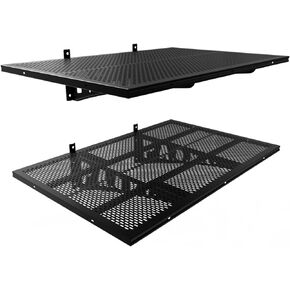 New Type Garage Wall Shelving, Sturdy Heavy Duty Floating Shelves, 2 Pack Weighs up to 500 lbs, Great Option for Saving Space in The Garage (2x3ft Black 2Pack)