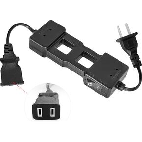 AC line Splitter, Kethvoz 15 Amp line Splitter Separate Socket hot/Neutral Conductor, Work with Clamp Meter Multimeters Accessory for Safe Measure of Current Voltage