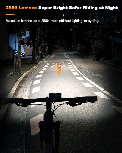 Bike Lights for Night riding, Super Bright Bike Light, TYPE C Rechargeable Bike Light, LED Waterproof Bike Light for Mountain Road City Commuting Adventure Cycling Safety Flashlight, 2024 Newest in Saudi Arabia