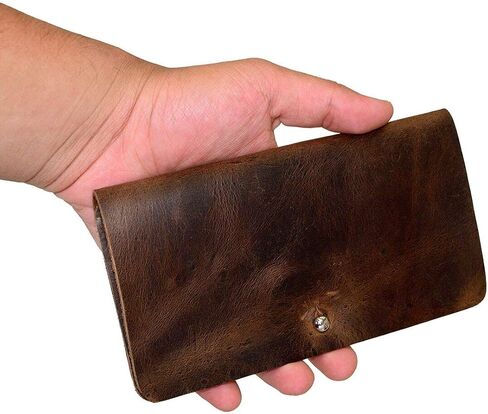 Hide & Drink, Leather Wallet, Holds Up to 4 Cards Plus Flat Bills & Coins/Pouch/Case/Purse/Cash, Handmade :: Bourbon Brown in Saudi Arabia
