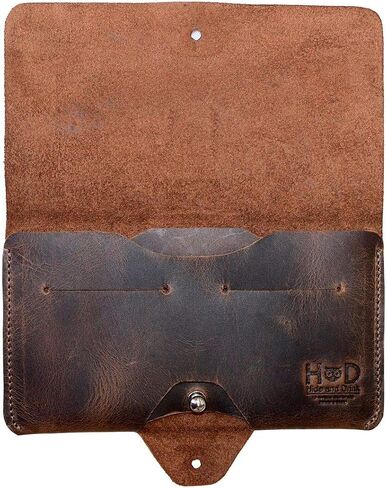 Hide & Drink, Leather Wallet, Holds Up to 4 Cards Plus Flat Bills & Coins/Pouch/Case/Purse/Cash, Handmade :: Bourbon Brown in Saudi Arabia