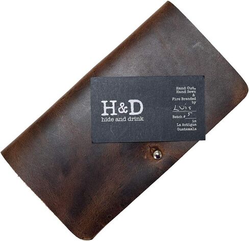Hide & Drink, Leather Wallet, Holds Up to 4 Cards Plus Flat Bills & Coins/Pouch/Case/Purse/Cash, Handmade :: Bourbon Brown in Saudi Arabia