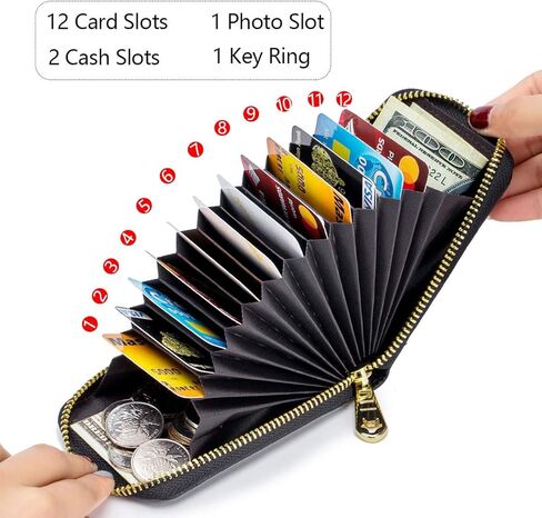 imeetu (مجموعة من مجموعتين) محفظة نسائية للعملات المعدنية ومحفظة حامل بطاقات الائتمان RFID in Kuwait