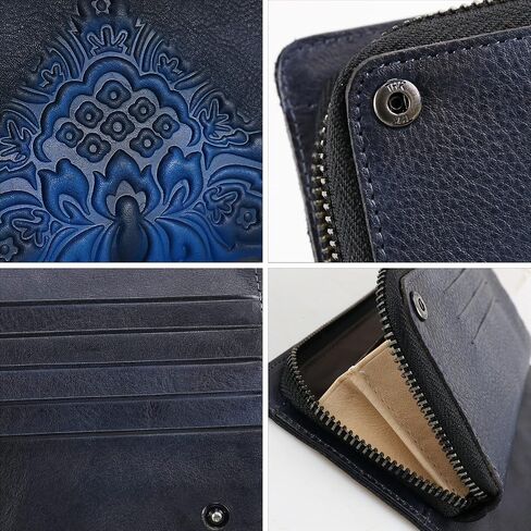 Women Wallet Leather Large Capacity Credit Card Phone Purse With Zipper Green in Saudi Arabia
