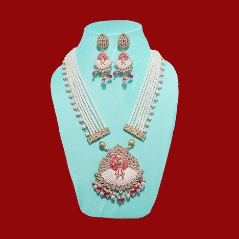 مجموعة قلادة كوندان مجموعات المجوهرات الهندية للنساء مجموعات مجوهرات بوليوود للنساء مجوهرات الزفاف الهندية KN006 in Kuwait