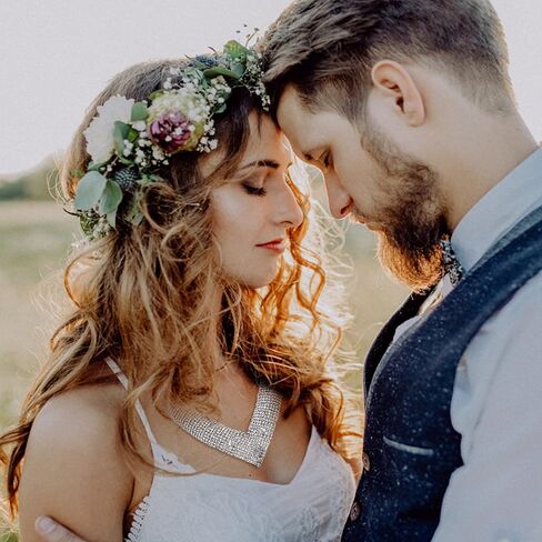 مجموعة أقراط قلادة الزفاف من Subiceto للنساء، مجموعة مجوهرات الزفاف لوصيفات العروس من أجل مجوهرات الزفاف الفضية والحفلات الراقصة in Kuwait