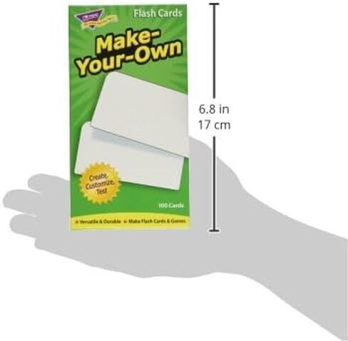 TREND ENTERPRISES: Make-Your-Own Skill Drill Flash Cards, Create, Customize, Test, Versatile & Durable, Make Flash Cards & Games, 100 Blank Cards Included, Ages 3 and Up in Saudi Arabia