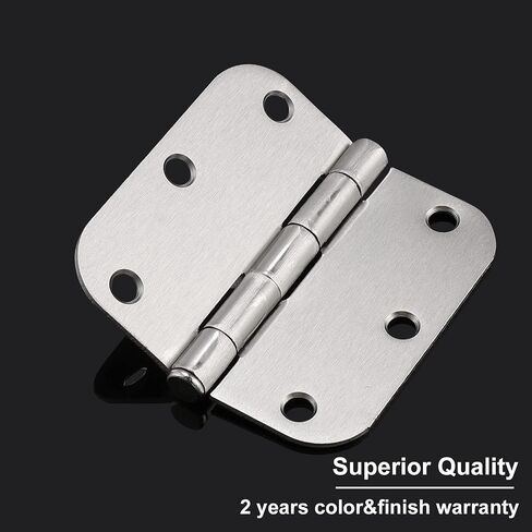 3 Pack of Door Hinges Satin Nickel 3.5 Inch x 3.5 Inch Interior Door Hinges with 5/8" Radius in Saudi Arabia