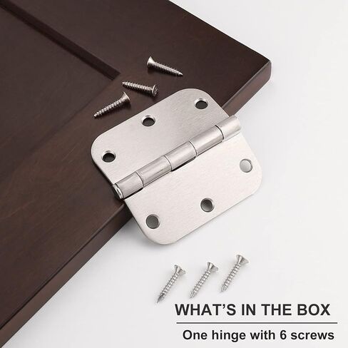 3 Pack of Door Hinges Satin Nickel 3.5 Inch x 3.5 Inch Interior Door Hinges with 5/8" Radius in Saudi Arabia