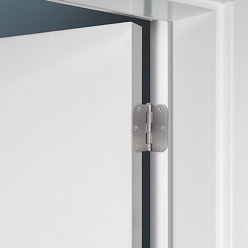 3 Pack of Door Hinges Satin Nickel 3.5 Inch x 3.5 Inch Interior Door Hinges with 5/8" Radius in Saudi Arabia