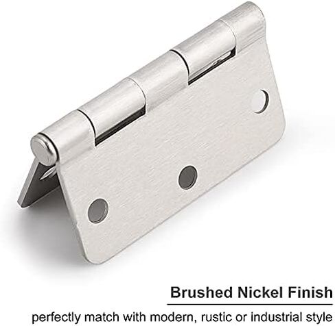 3 Pack of Door Hinges Satin Nickel 3.5 Inch x 3.5 Inch Interior Door Hinges with 5/8" Radius in Saudi Arabia