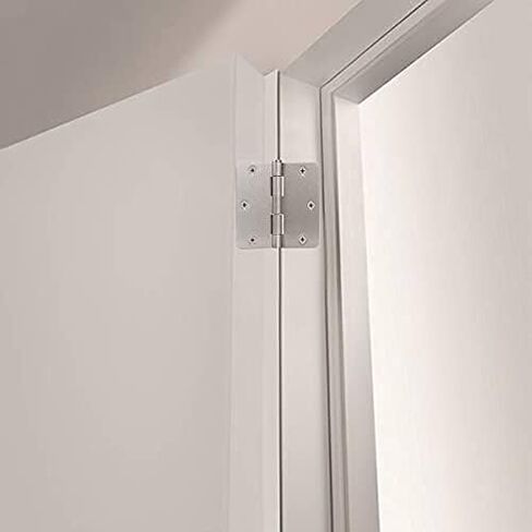 3 Pack of Door Hinges Satin Nickel 3.5 Inch x 3.5 Inch Interior Door Hinges with 5/8" Radius in Saudi Arabia