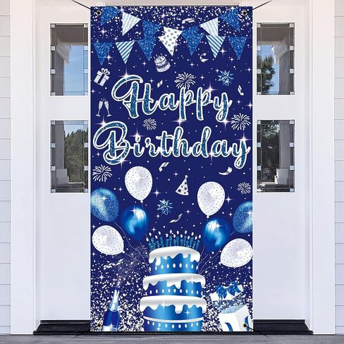 3x6ft Colorful Kids Birthday Party Door Banner Children Newborn Baby Shower Happy Birthday Background Balloons Candy Bar Gifts Backdrops Kids Celebration Party Decor in Saudi Arabia