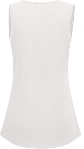 TECREW Womens Sleeveless Active Tank Tops Ruffle Loose Tunic Blouse Shirt in Kuwait