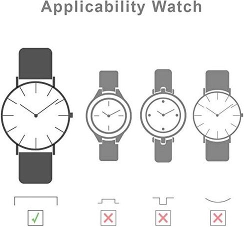 Gear S2 Classic Watch Band, Wollpo Premium Leather Bands with Bukle Spring Bar Replacement Watch Band for Samsung Gear S2 Classic Smartwatch (Leather, Black) in Saudi Arabia