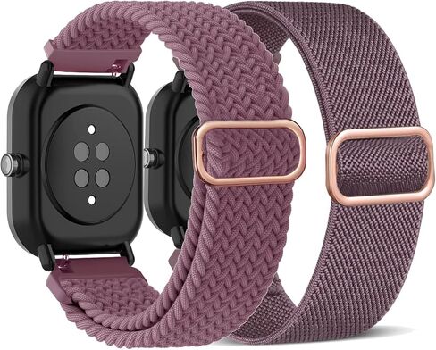 أحزمة ساعة من النايلون المضفر والمطاط متوافقة مع Amazfit GTS/GTS 2/GTS 2 mini/GTS 2e/GTS 3/GTS 4/GTS 4 mini، أشرطة قماشية مرنة لـ Amazfit Bip U Pro/Bip 3 Pro/Bip Lite للنساء والرجال in Kuwait